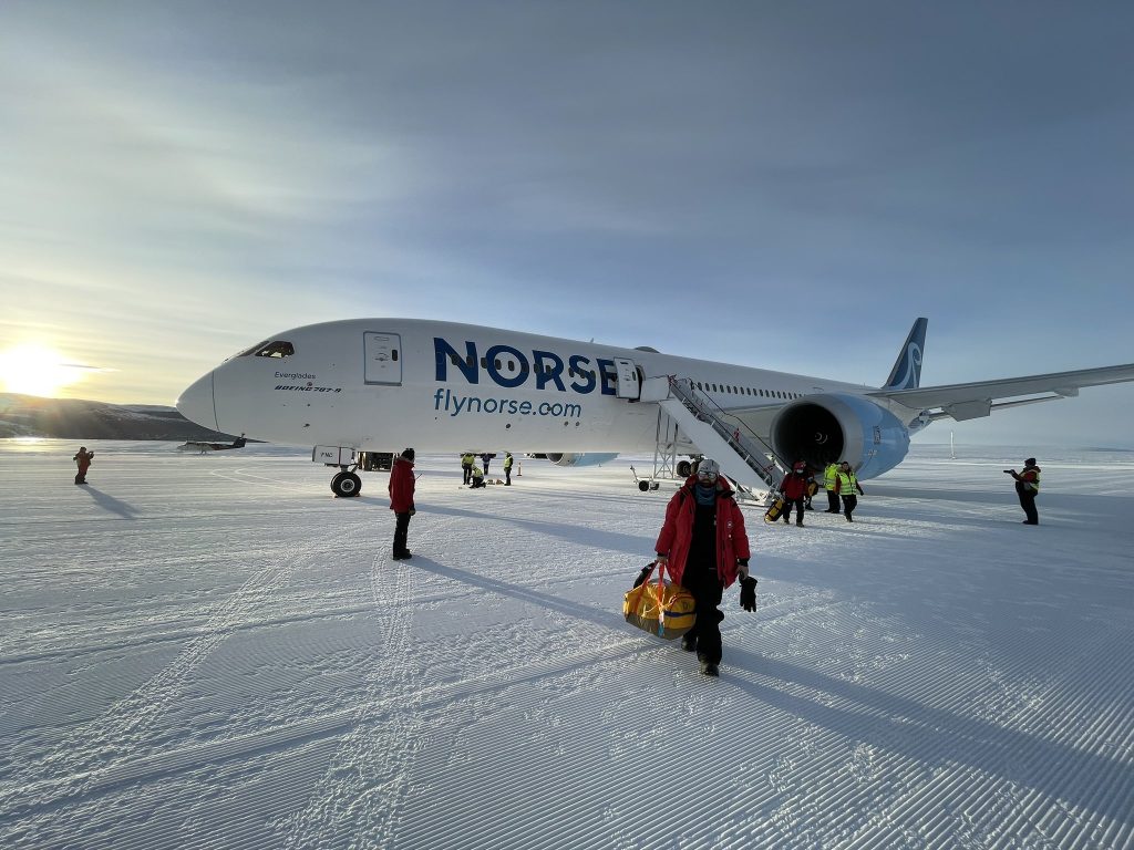 norse atlantic boeing 787 antarctique